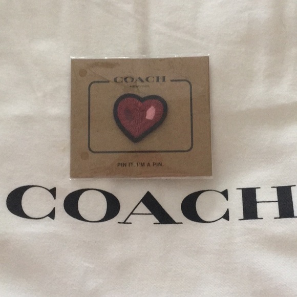 Coach Red Heart Pin - Picture 1 of 3
